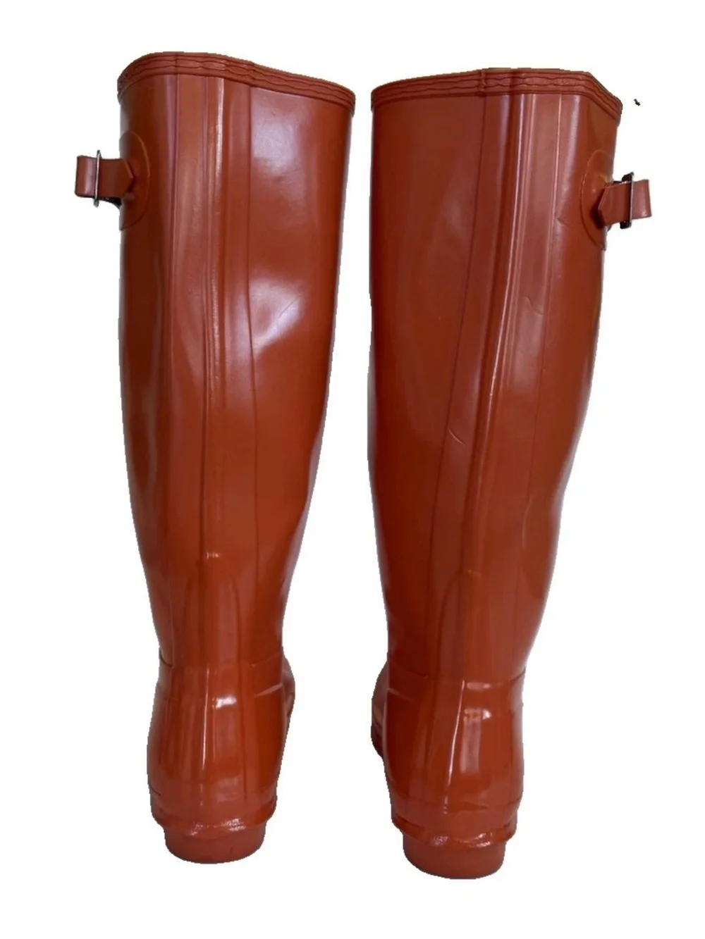 Hunter Women’s Original Gloss Orange Rain Boots Size 10